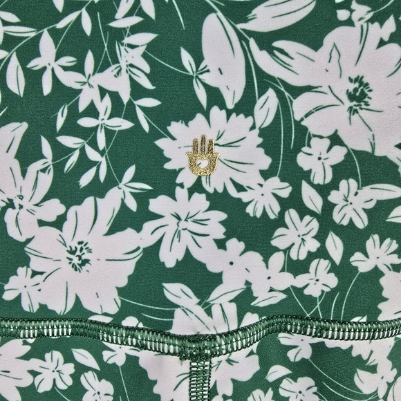 SPIRITUAL GANGSTER Intent High Rise Leggings Verona Print Green White Women Sz M - Picture 7 of 11